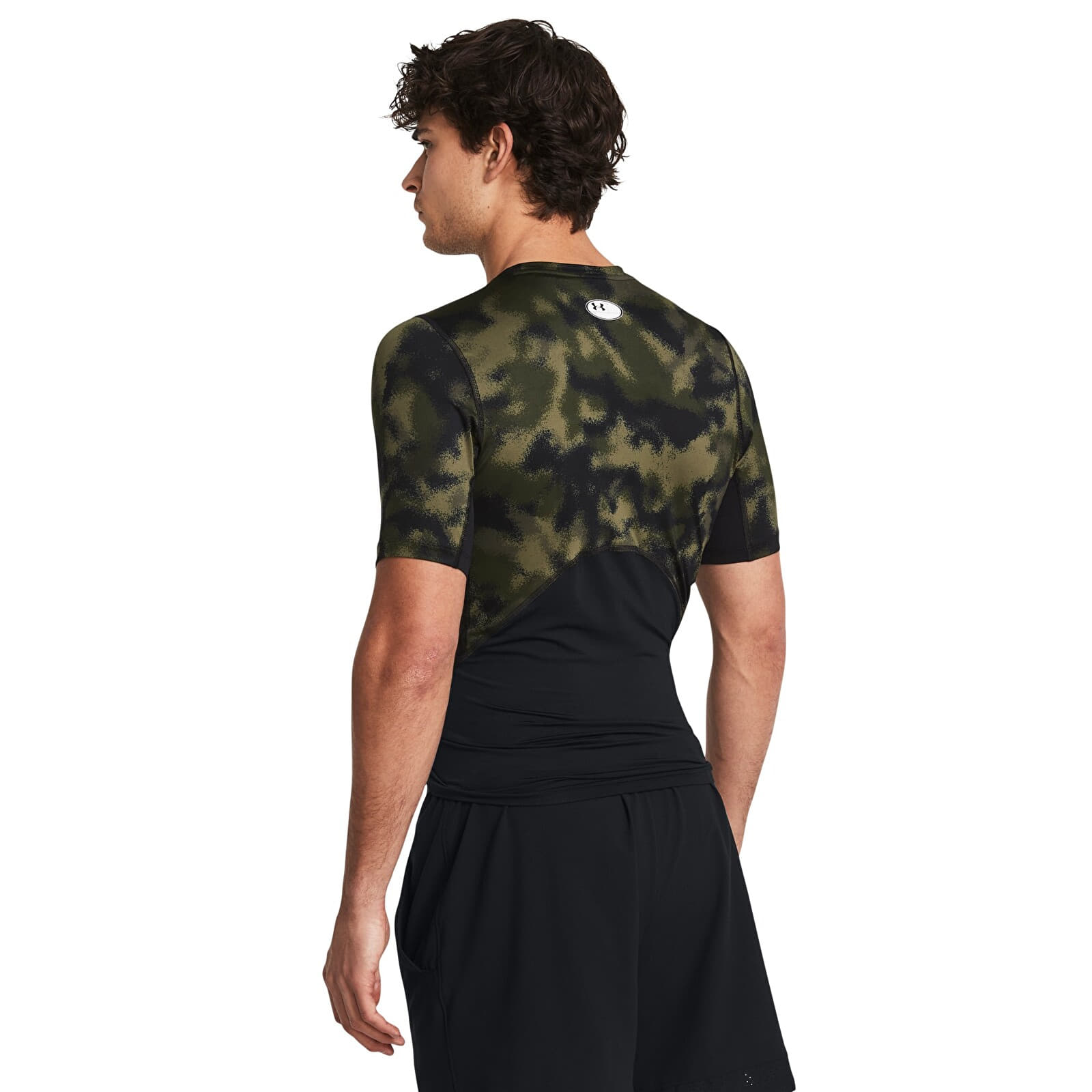 T-skjorter Under Armour Hg Armour Printed Ss Marine Od Green 390
