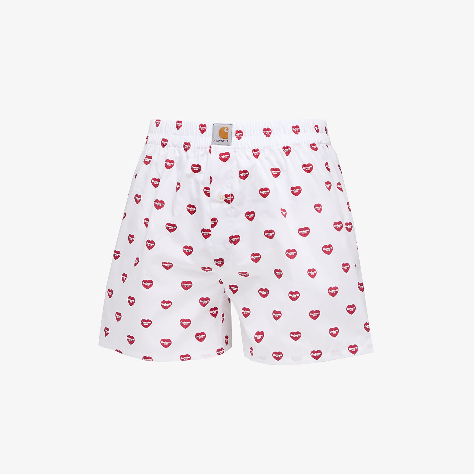 Trenky Carhartt WIP Cotton Boxer Heart Print/ White