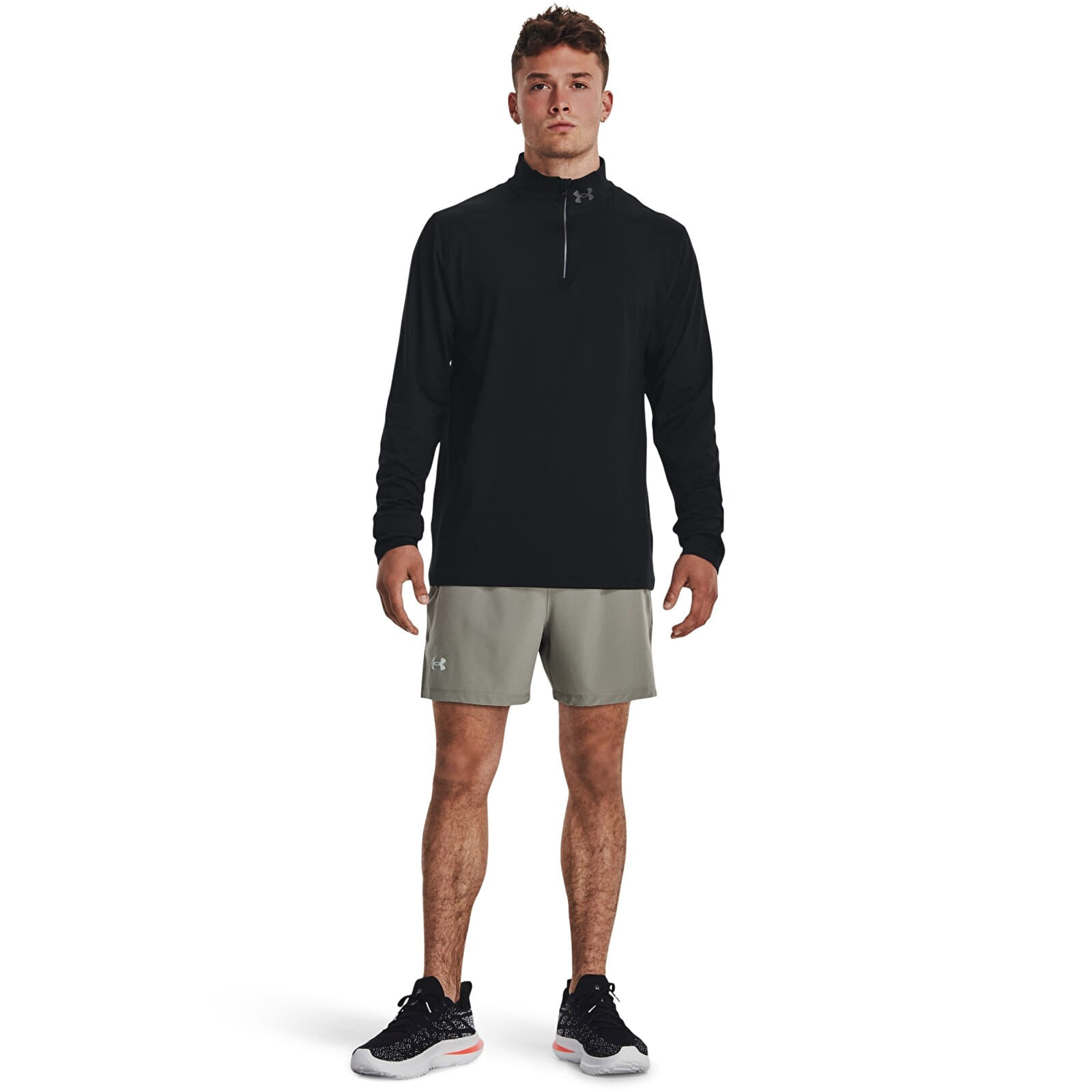 Mikiny Under Armour Qualifier Run 1/4 Zip Black