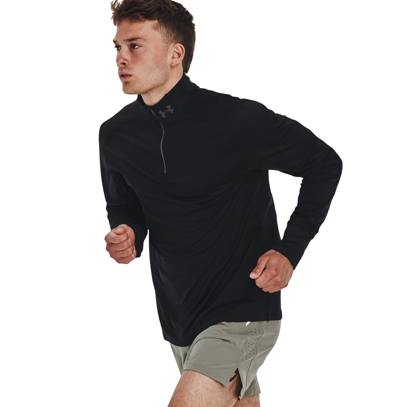 Kapuutsikud ja kampsunid Under Armour Qualifier Run 1/4 Zip Black