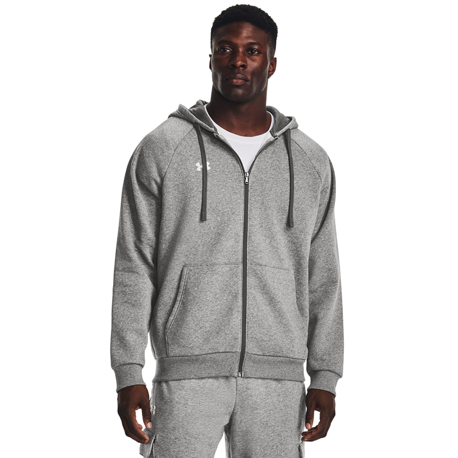 Hoodies and sweatshirts  Under Armour Rival Fleece Fz Hoodie Castlerock Light Heather