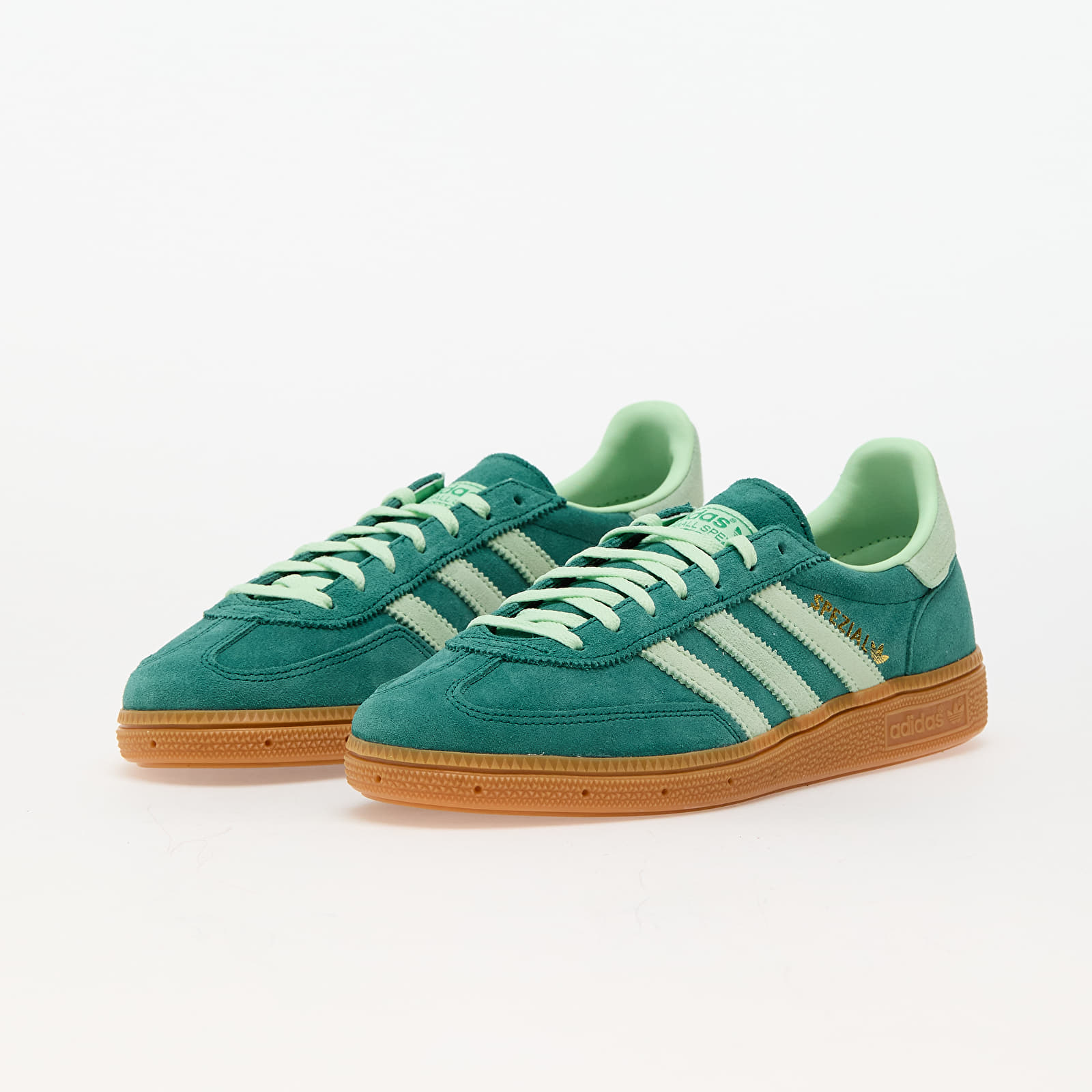Women's sneakers and shoes adidas Handball Spezial W Collegiate Green/ Semi Green Spark/ Gum