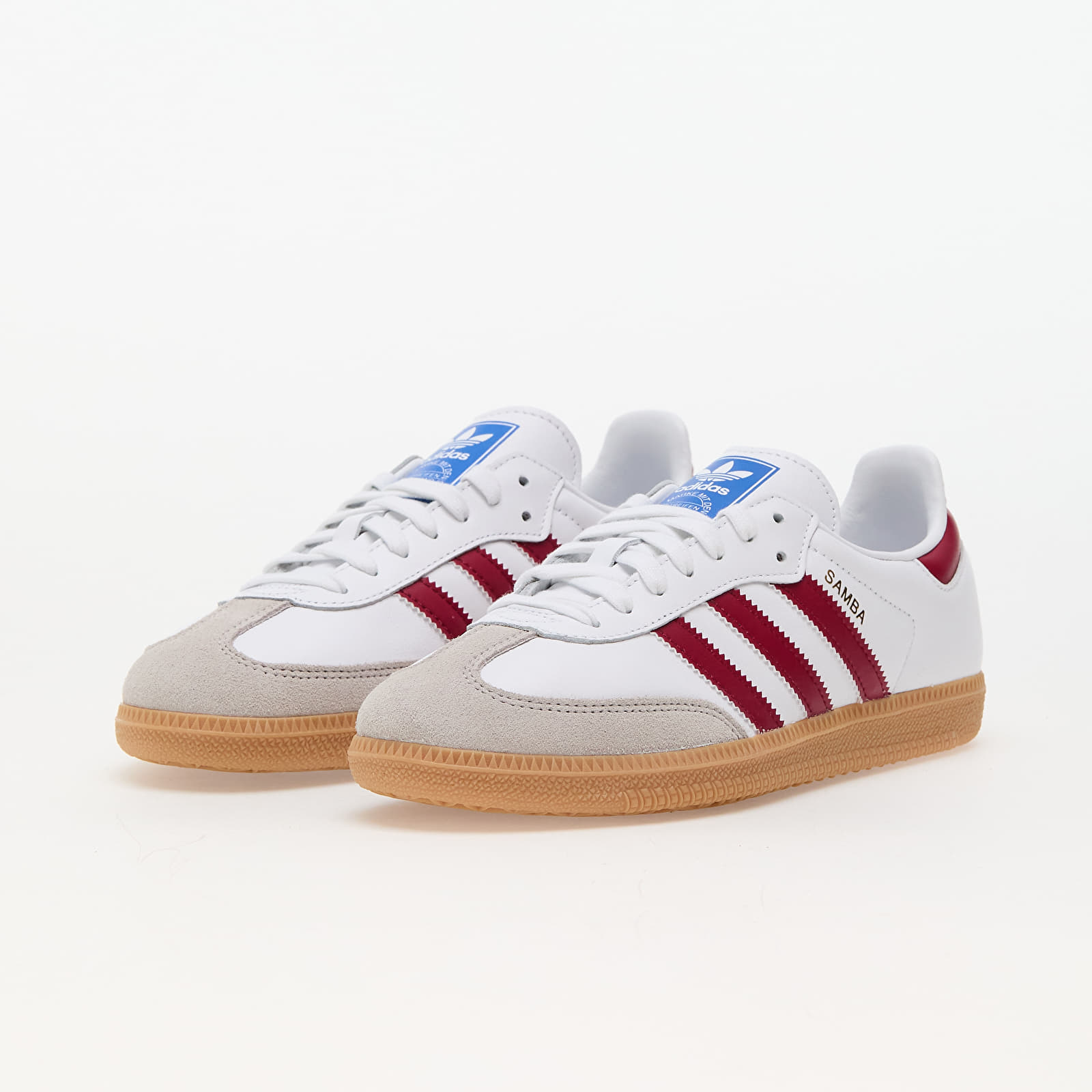 Ténis e sapatos para homem adidas Samba Og Ftw White/ Core Burgundy/ Gum