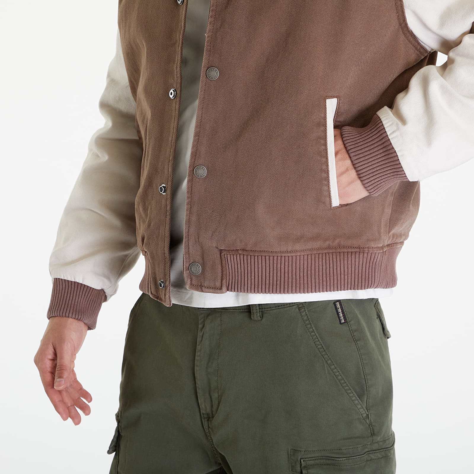 Jacken Guess Originals Sanded Denim Bomber Jacket Go Sanded Brown Wash
