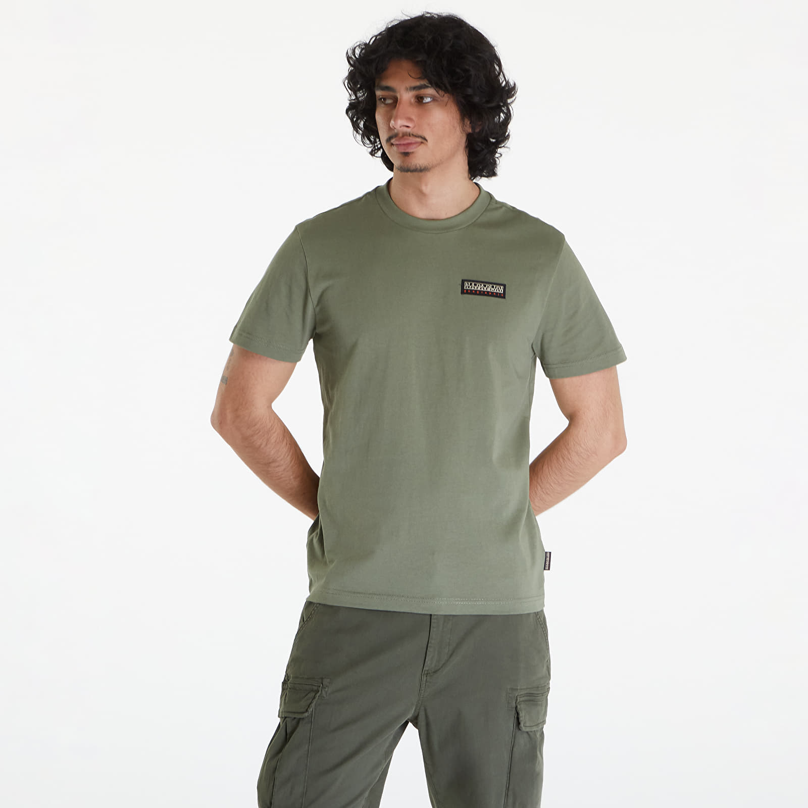 Majice T-shirt Napapijri S-Iaato Tee Green Lichen