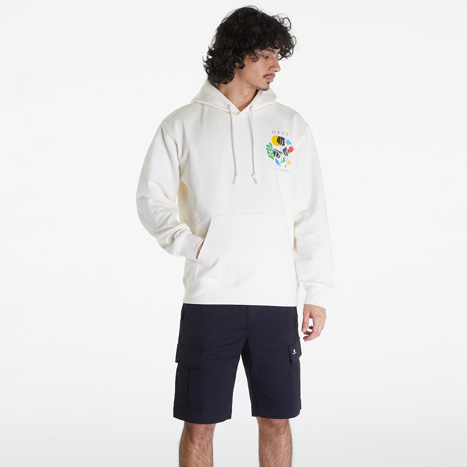 Mikiny OBEY Flowers Papers Scissors Hoodie Unbleached