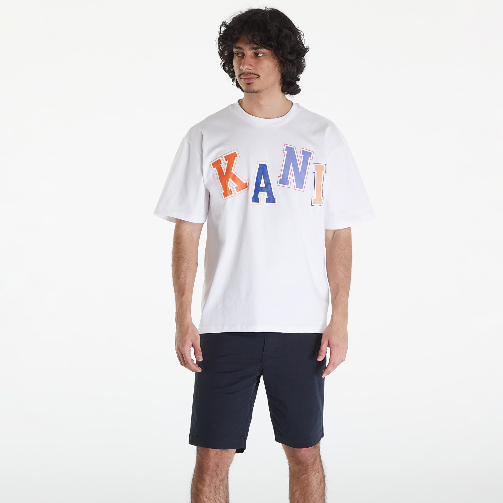 T-Shirts Karl Kani Woven Signature Multicolor Logo Tee White