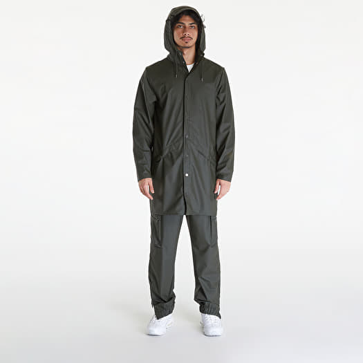 Rains long jacket green hot sale