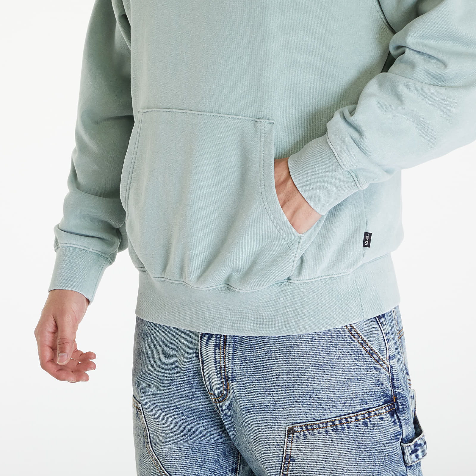 Pulóverek Vans Crash Stack Loose Pullover Hoodie Iceberg Green