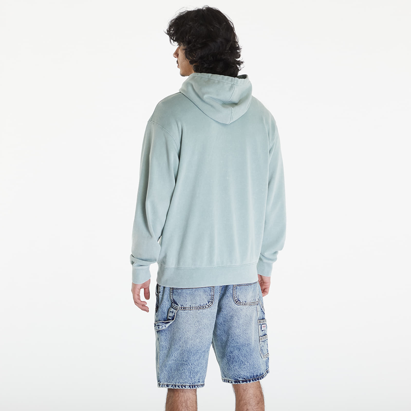 Pulóverek Vans Crash Stack Loose Pullover Hoodie Iceberg Green