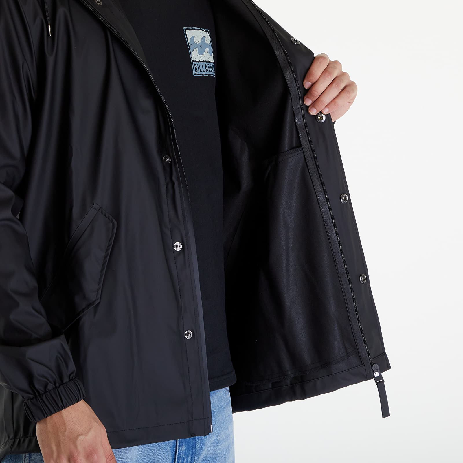 Jackets Rains Fishtail Jacket W3 UNISEX 01 Black