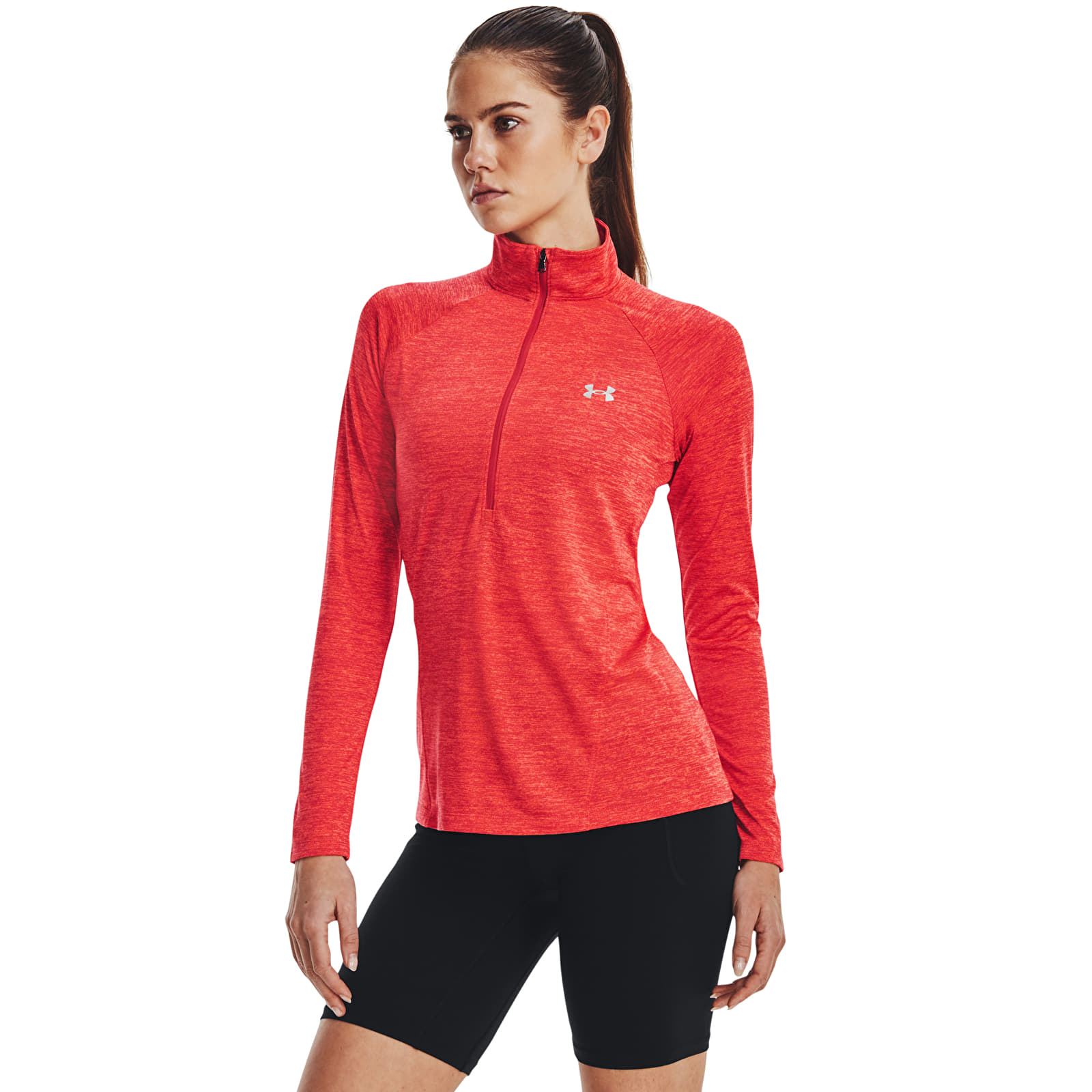 Bluzy Under Armour Tech 1/2 Zip - Twist Red