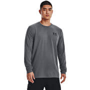 Under Armour Sportstyle Left Chest Ls Pitch Gray Medium Heather