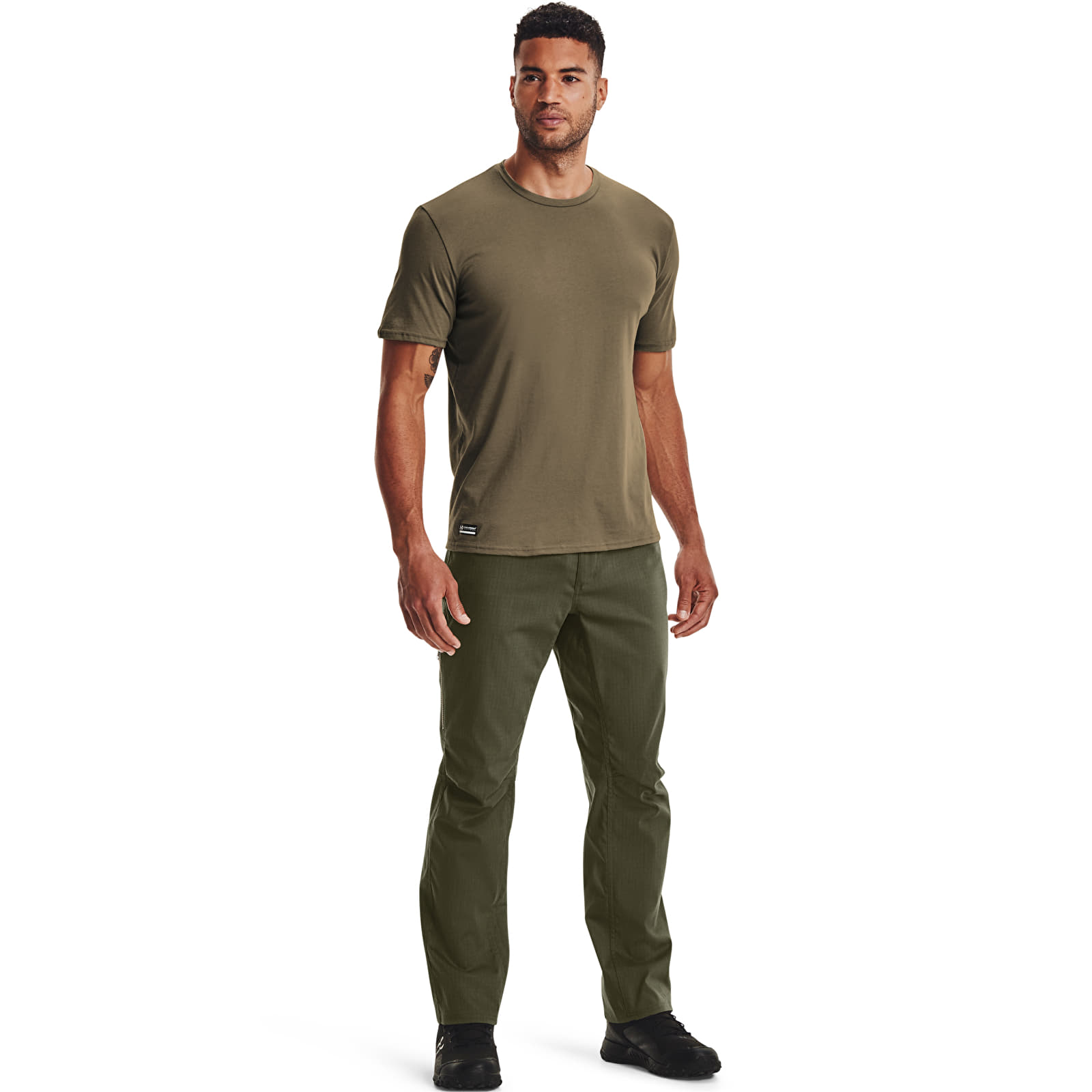 T-shirts Under Armour M Tac Cotton T Federal Tan