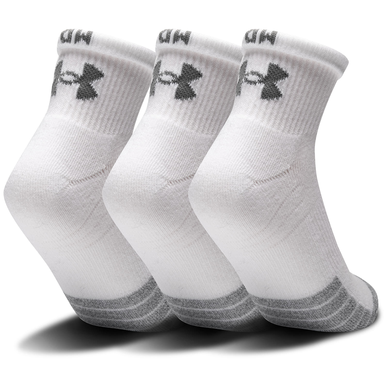Čarape Under Armour Heatgear Quarter 3-Pack White
