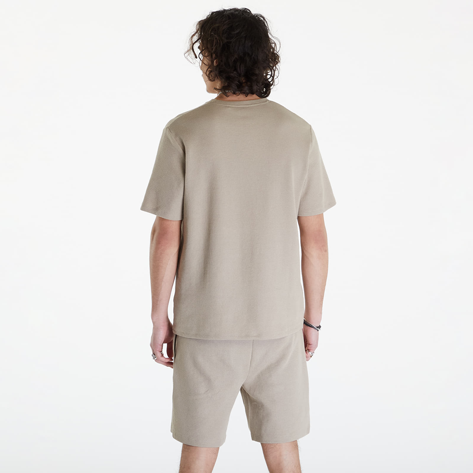 T-krekli Hugo Boss Waffle T-Shirt Brown