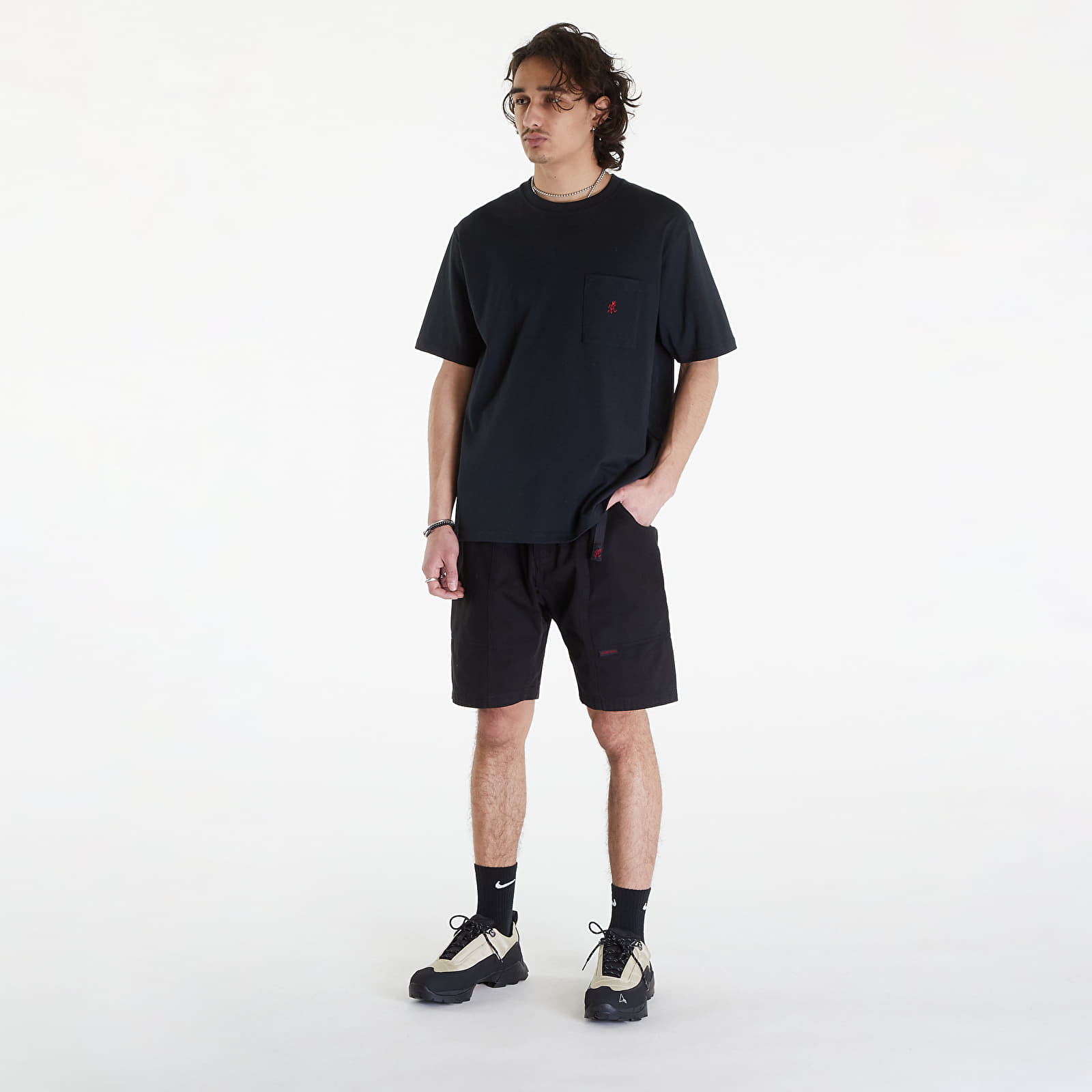 T-shirts Gramicci Classic One Point Tee Black