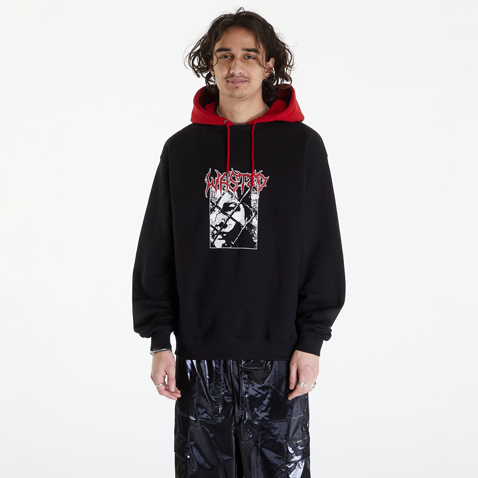 Sweaters Wasted Paris Hoodie Telly Wire Black/ Fire Red