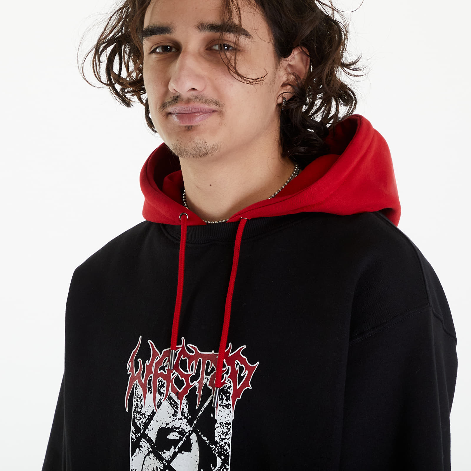 Hanorac Wasted Paris Hoodie Telly Wire Black/ Fire Red - 1 | YEO