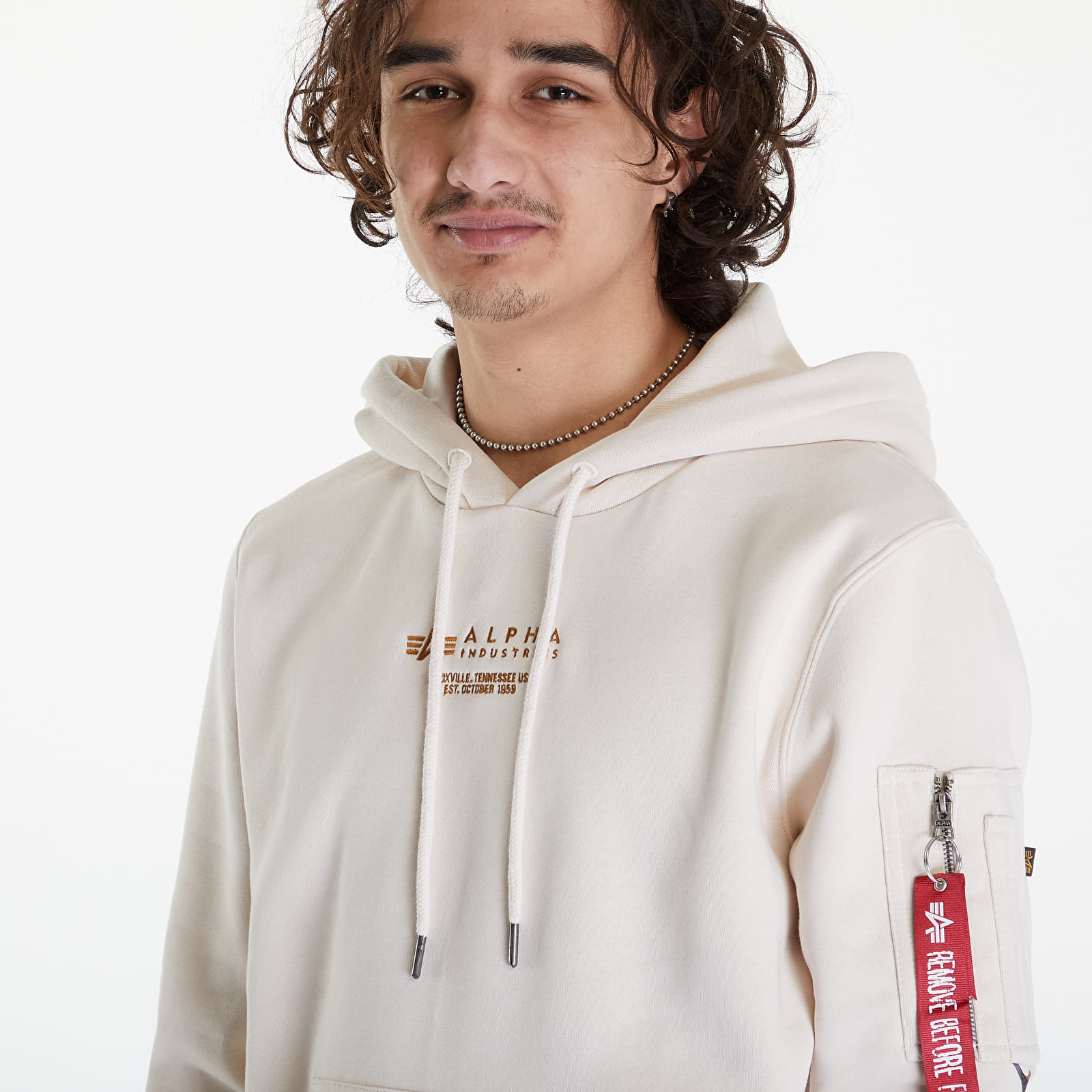 Felpe Alpha Industries Dragon EMB Hoody Jet Stream White