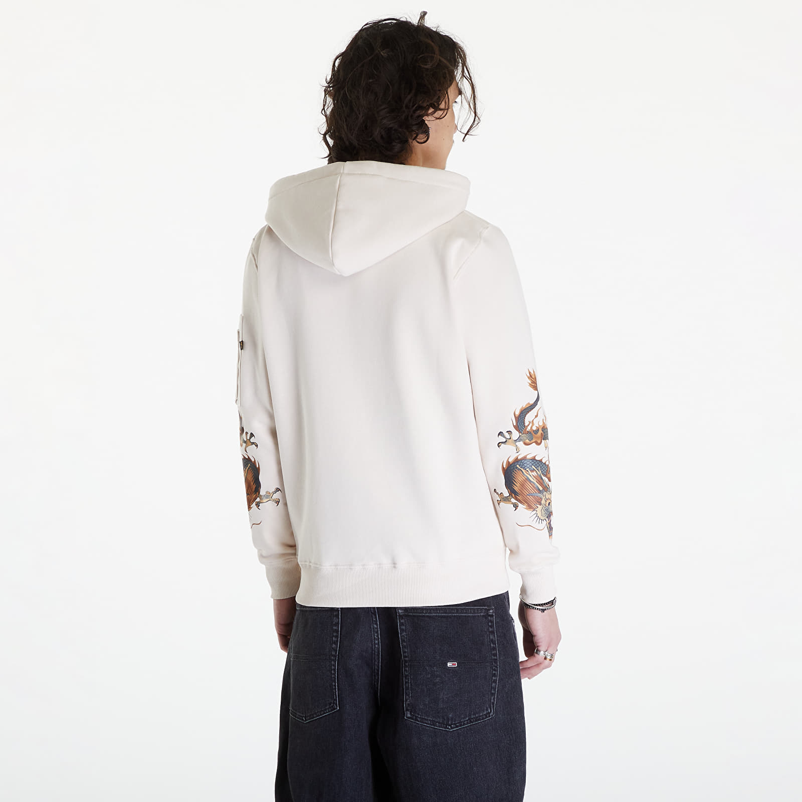 Felpe Alpha Industries Dragon EMB Hoody Jet Stream White