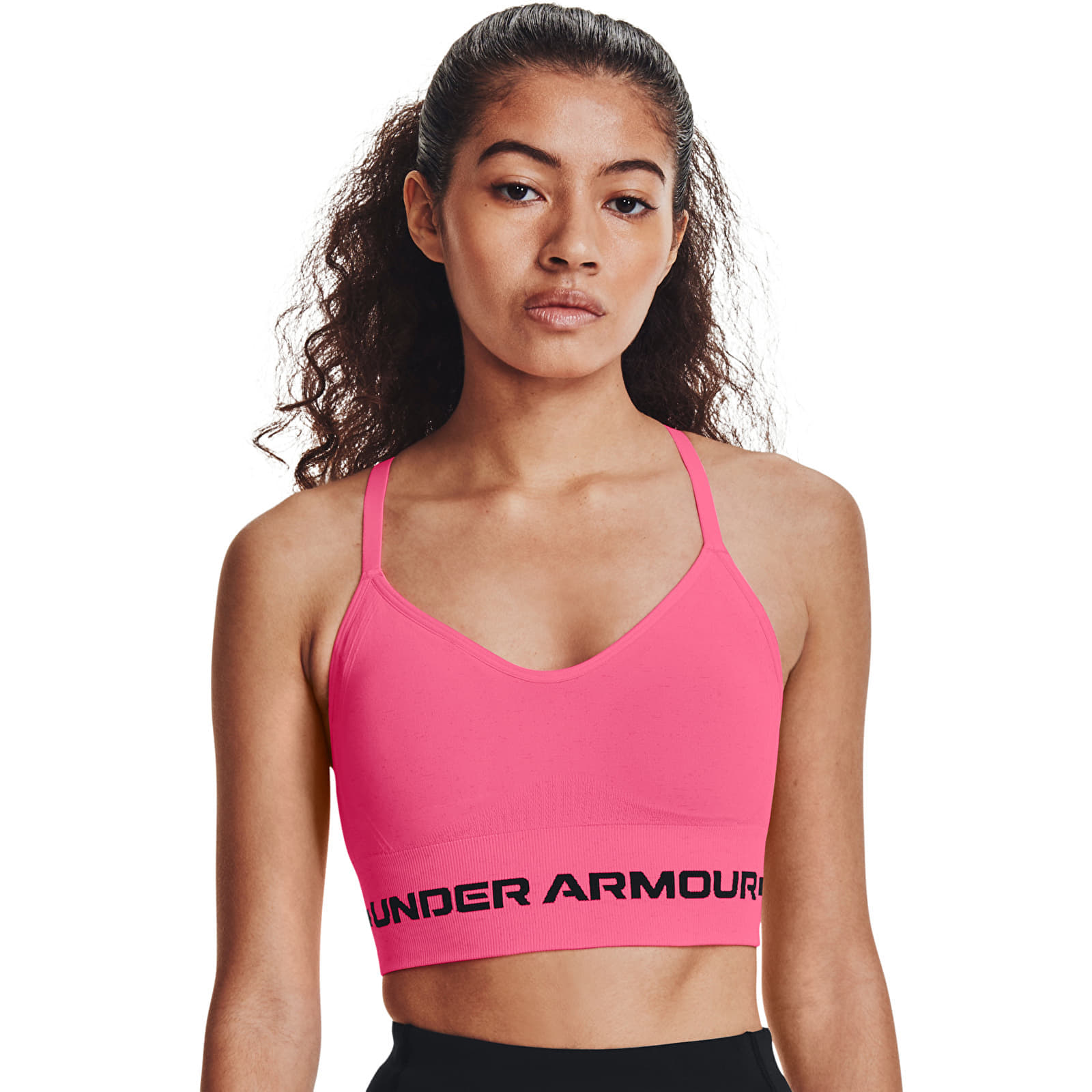 BH Under Armour Seamless Low Long Htr Bra Cerise XS