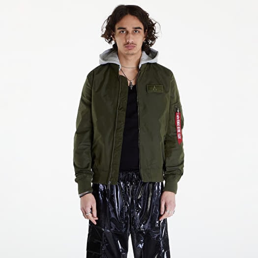 Jacket Alpha Industries MA-1 TT Hood Dark Green