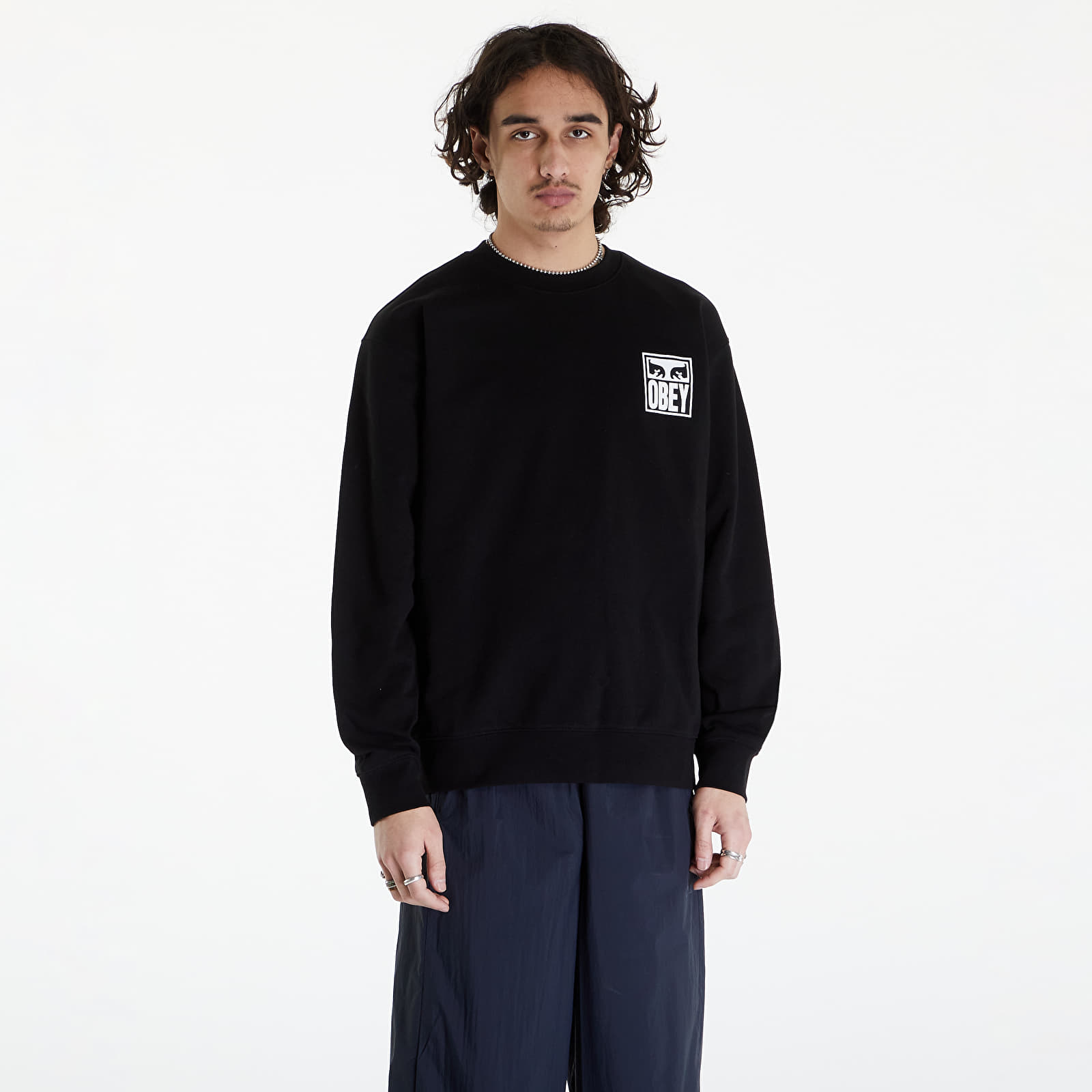 Hoodies and sweatshirts  OBEY Eyes Icon 2 Crew Black
