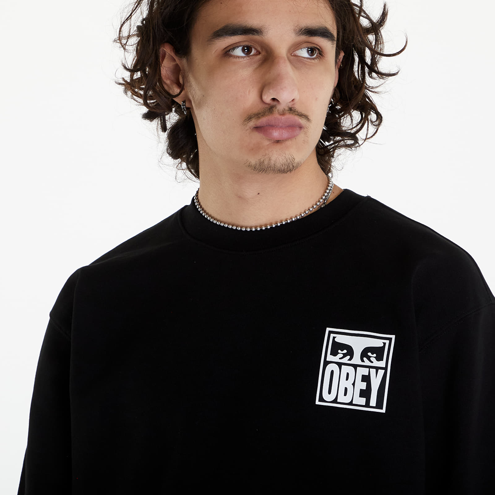 Hoodies and sweatshirts  OBEY Eyes Icon 2 Crew Black