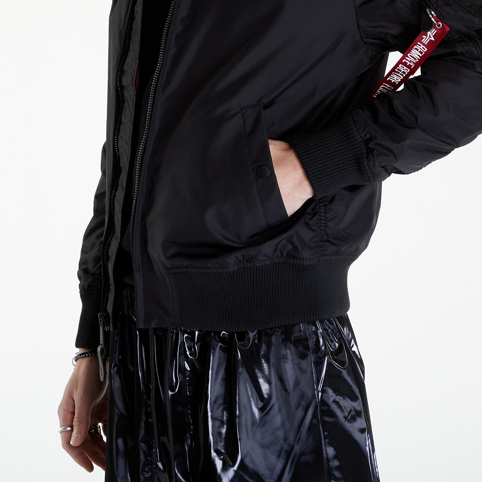 Jackets Alpha Industries MA-1 TT Hood Black/ Black