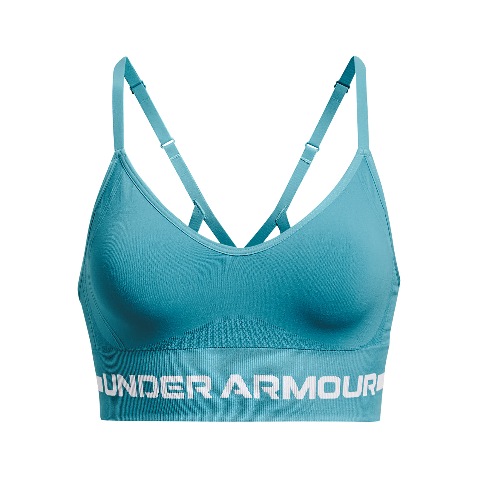 Sujetadores Under Armour Seamless Low Long Bra Blue