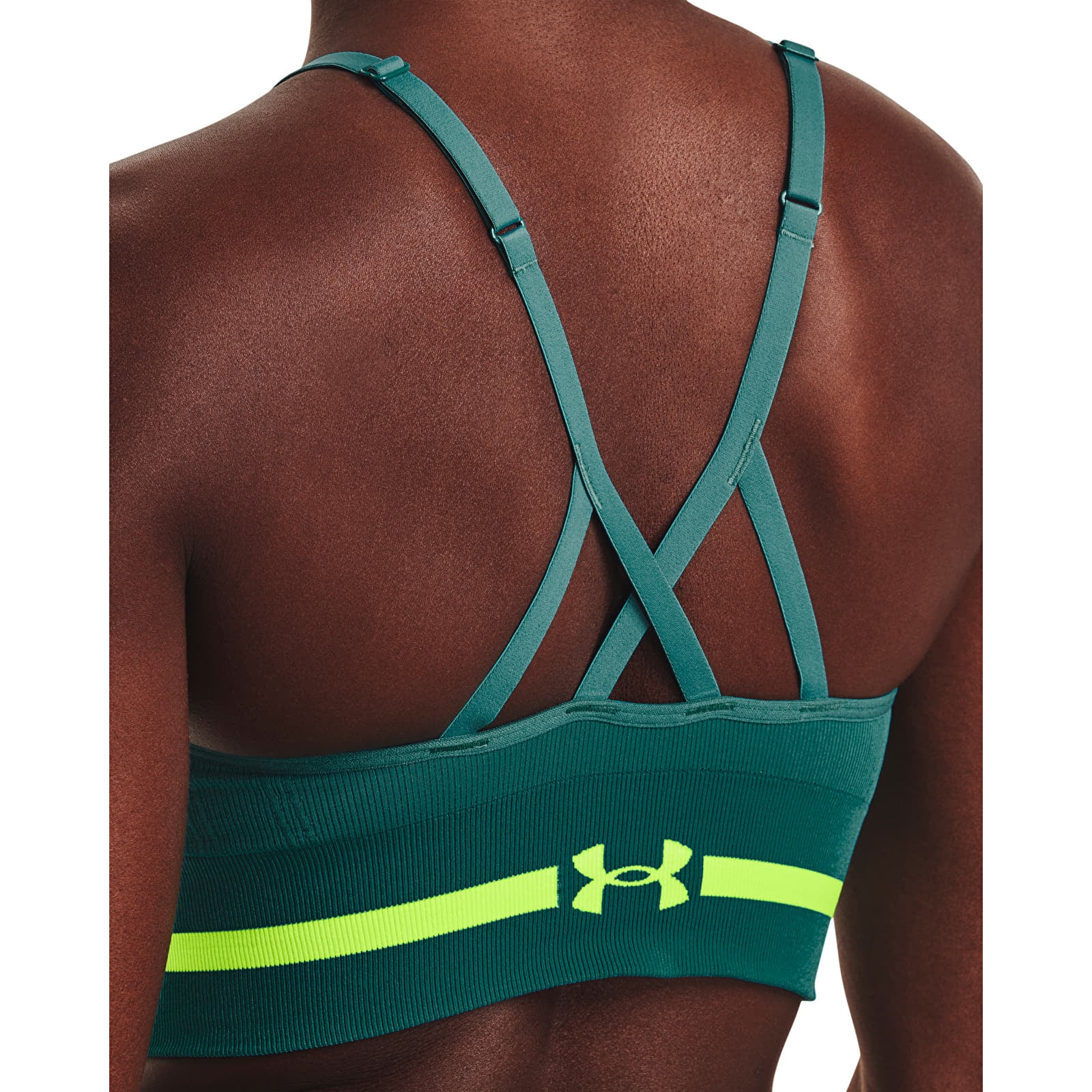 Rinnahoidjad Under Armour Seamless Low Long Bra Green