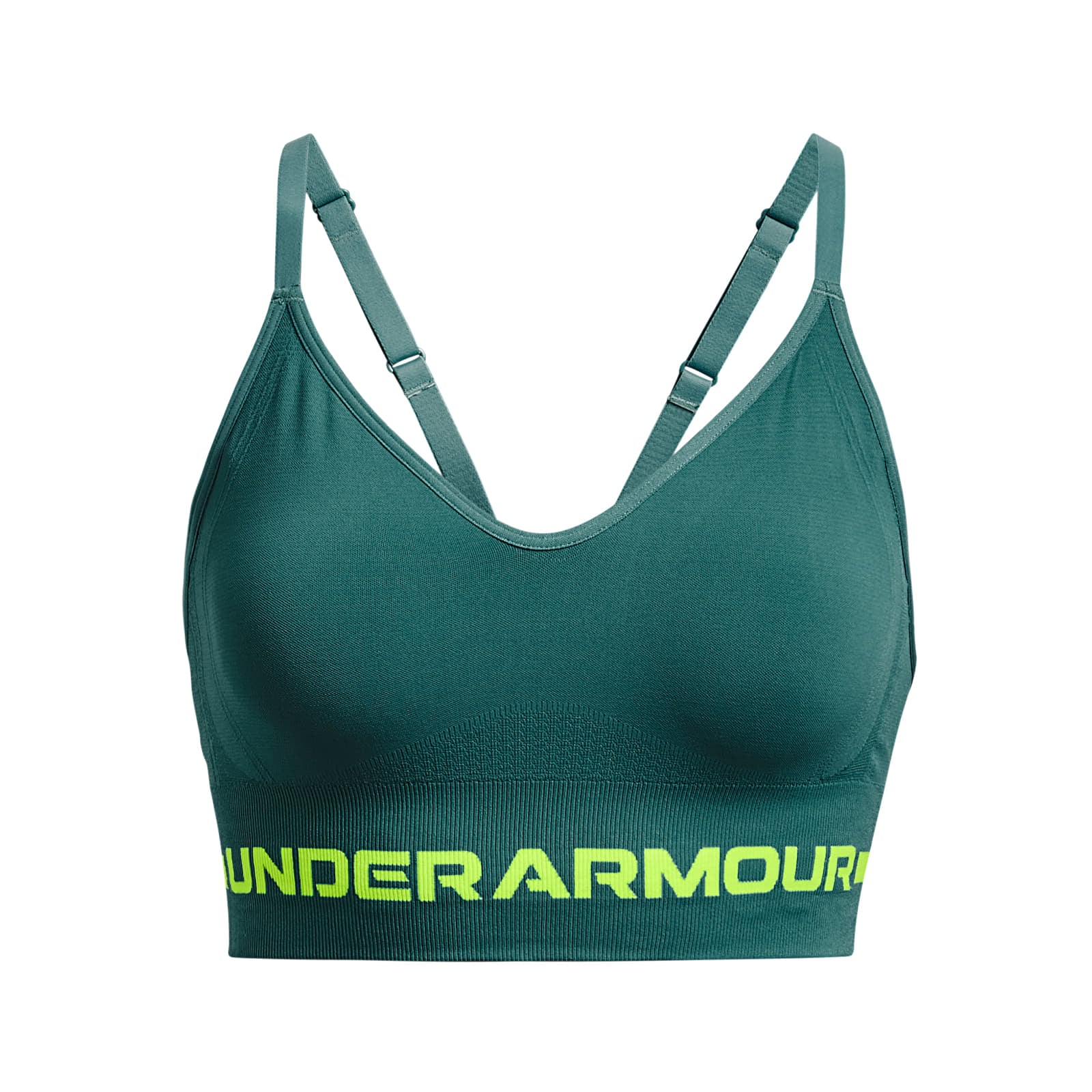 Rinnahoidjad Under Armour Seamless Low Long Bra Green