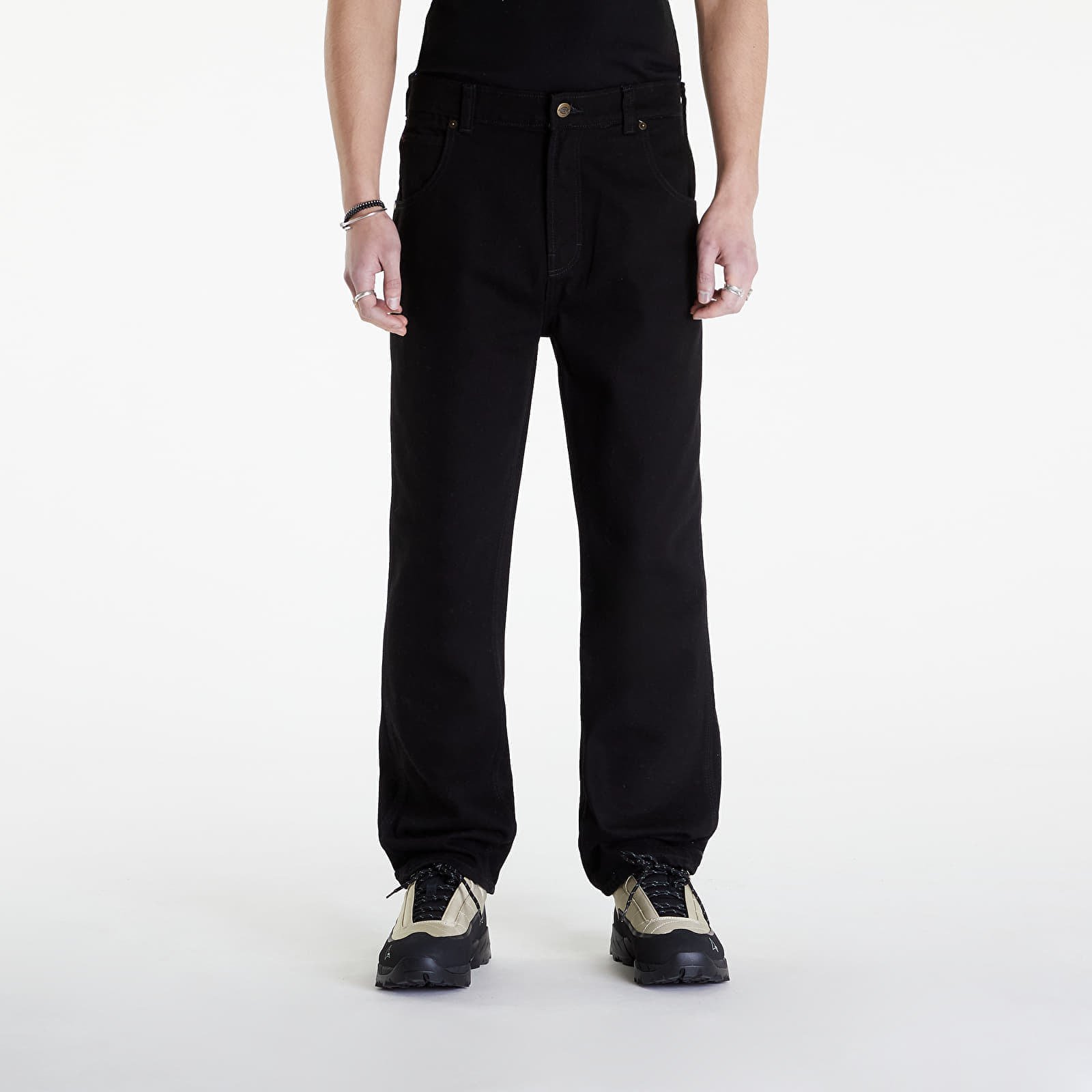 Pantaloni Dickies Houston Denim Trousers Rinsed Black