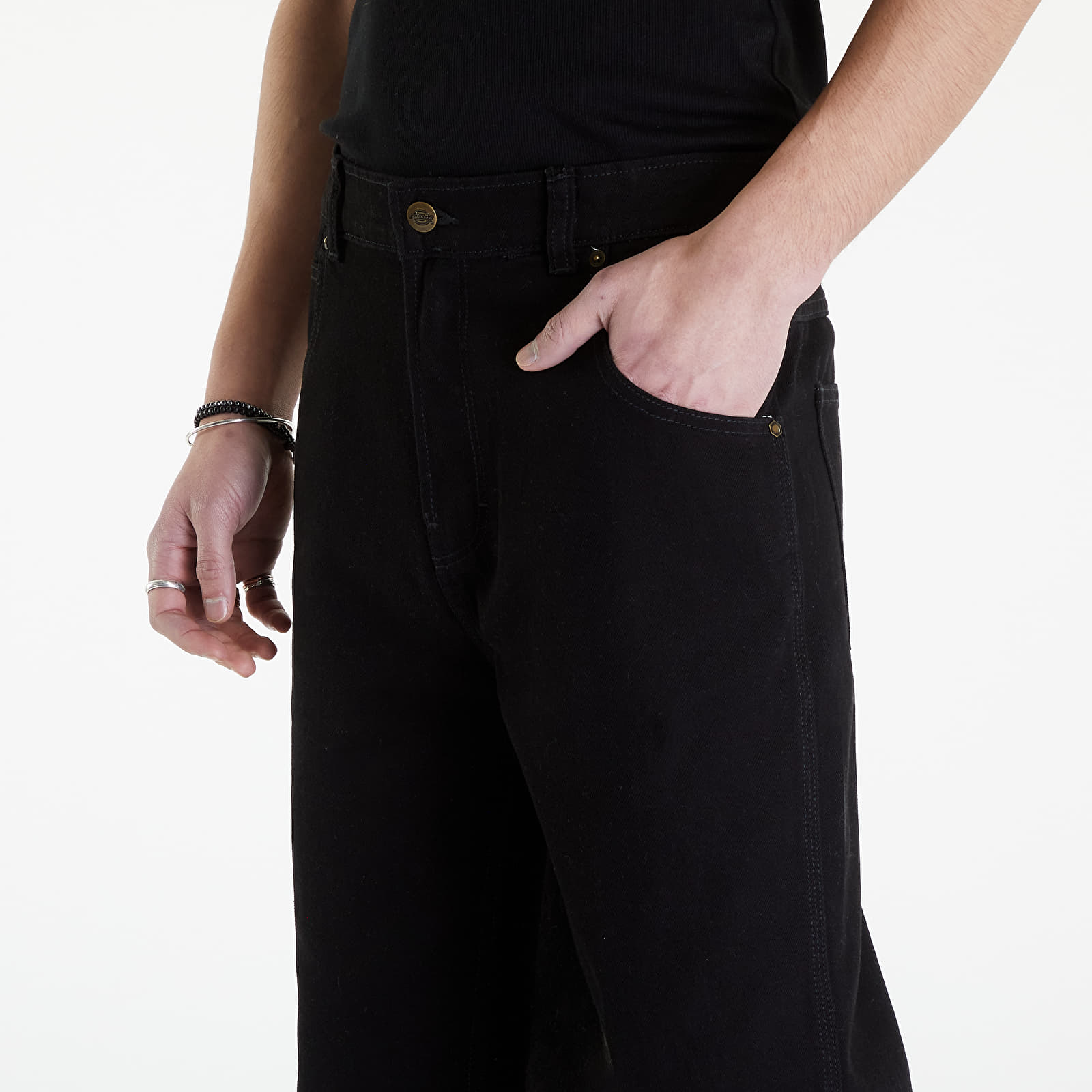 Teksad Dickies Houston Denim Trousers Rinsed Black