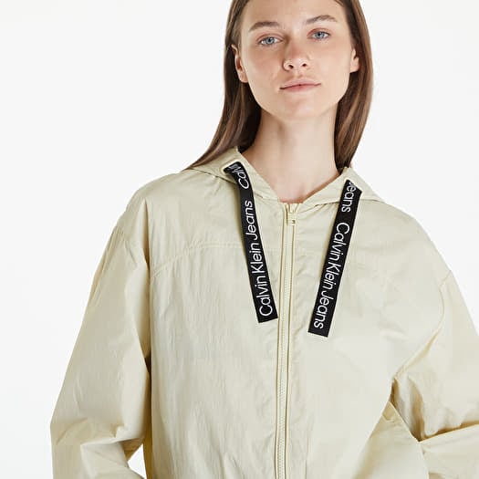 Windbreakers Calvin Klein Jeans Logo Drawstring Windbreaker Green Haze Queens