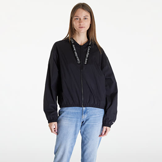 Széldzseki Calvin Klein Jeans Logo Drawstring Windbreaker Black