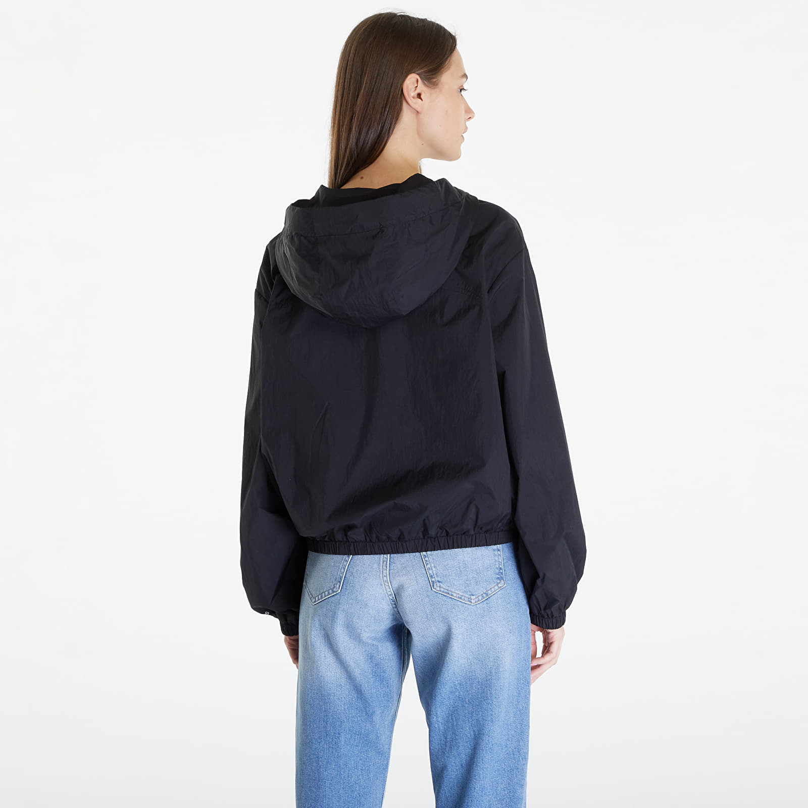 Větrovky Calvin Klein Jeans Logo Drawstring Windbreaker Black