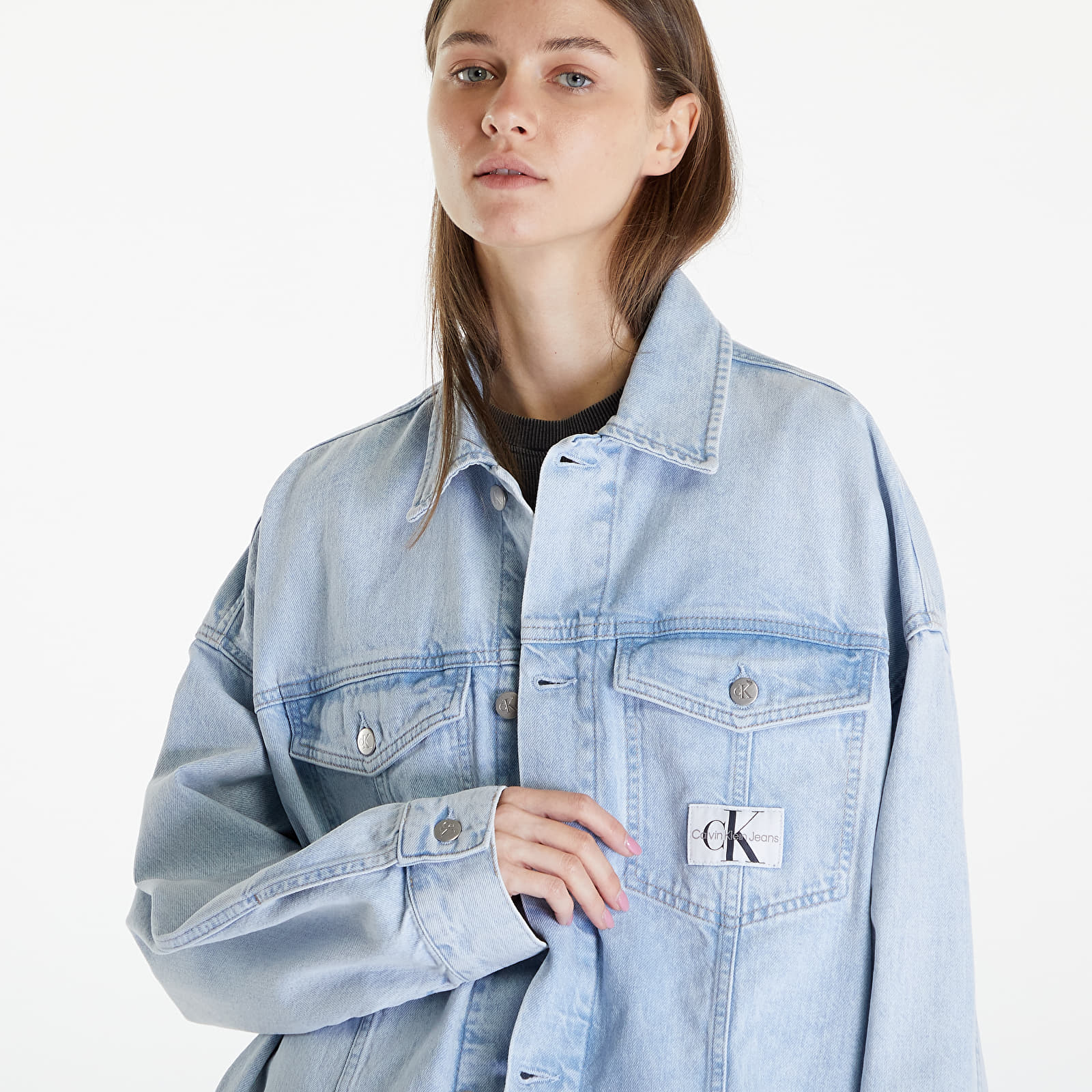 Calvin klein womens denim jacket hot sale