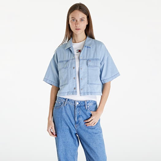Cămașă Tommy Jeans Chambray Blouse Denim Medium