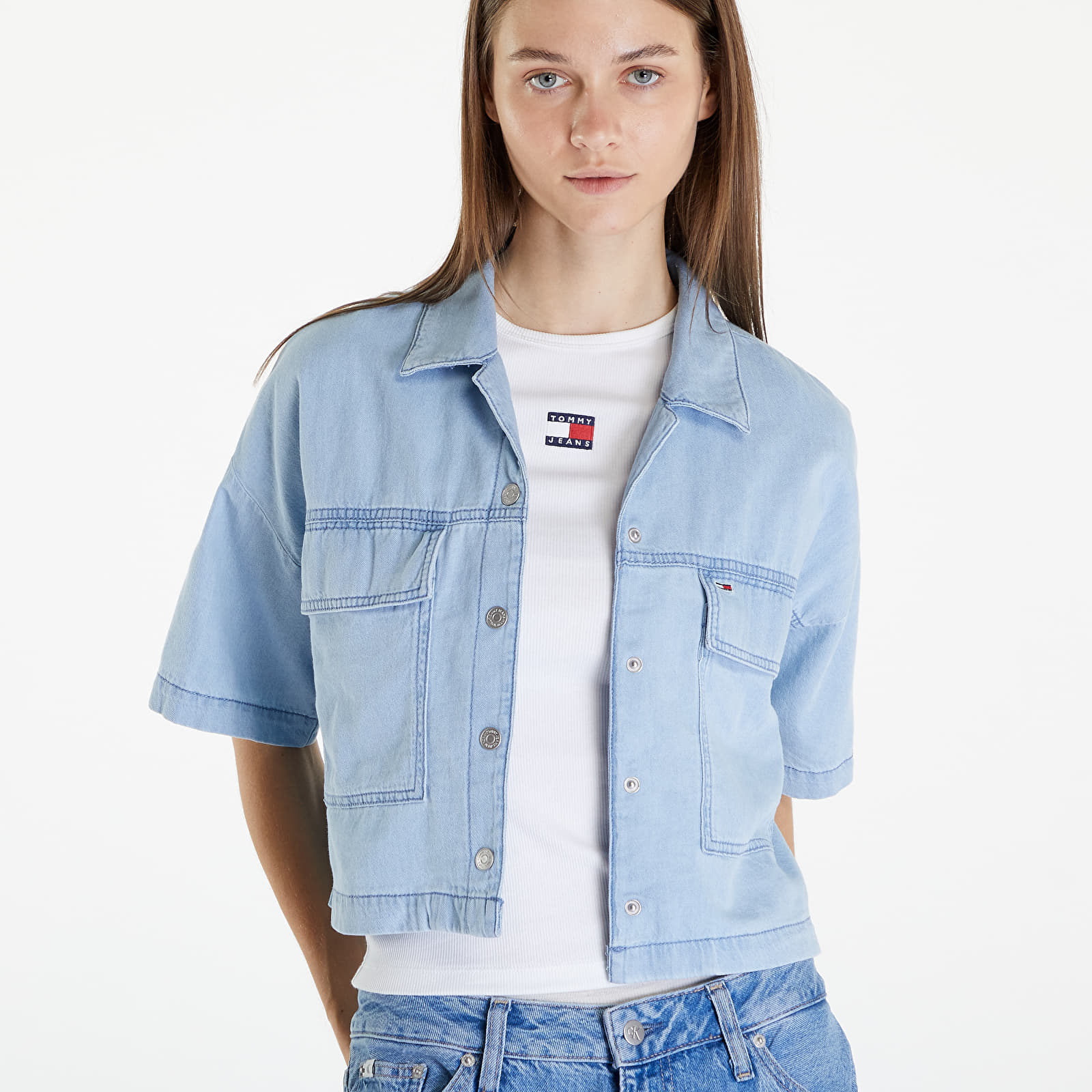 Camisas Tommy Jeans Chambray Blouse Denim Medium