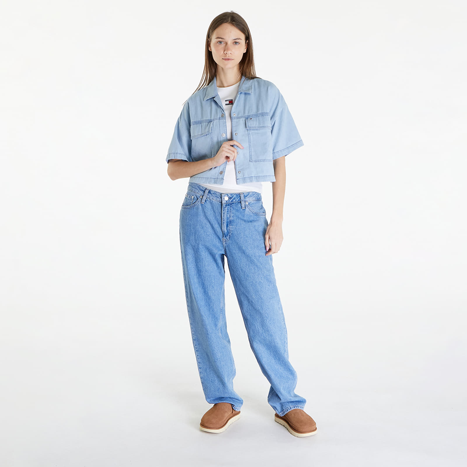 Camisas Tommy Jeans Chambray Blouse Denim Medium