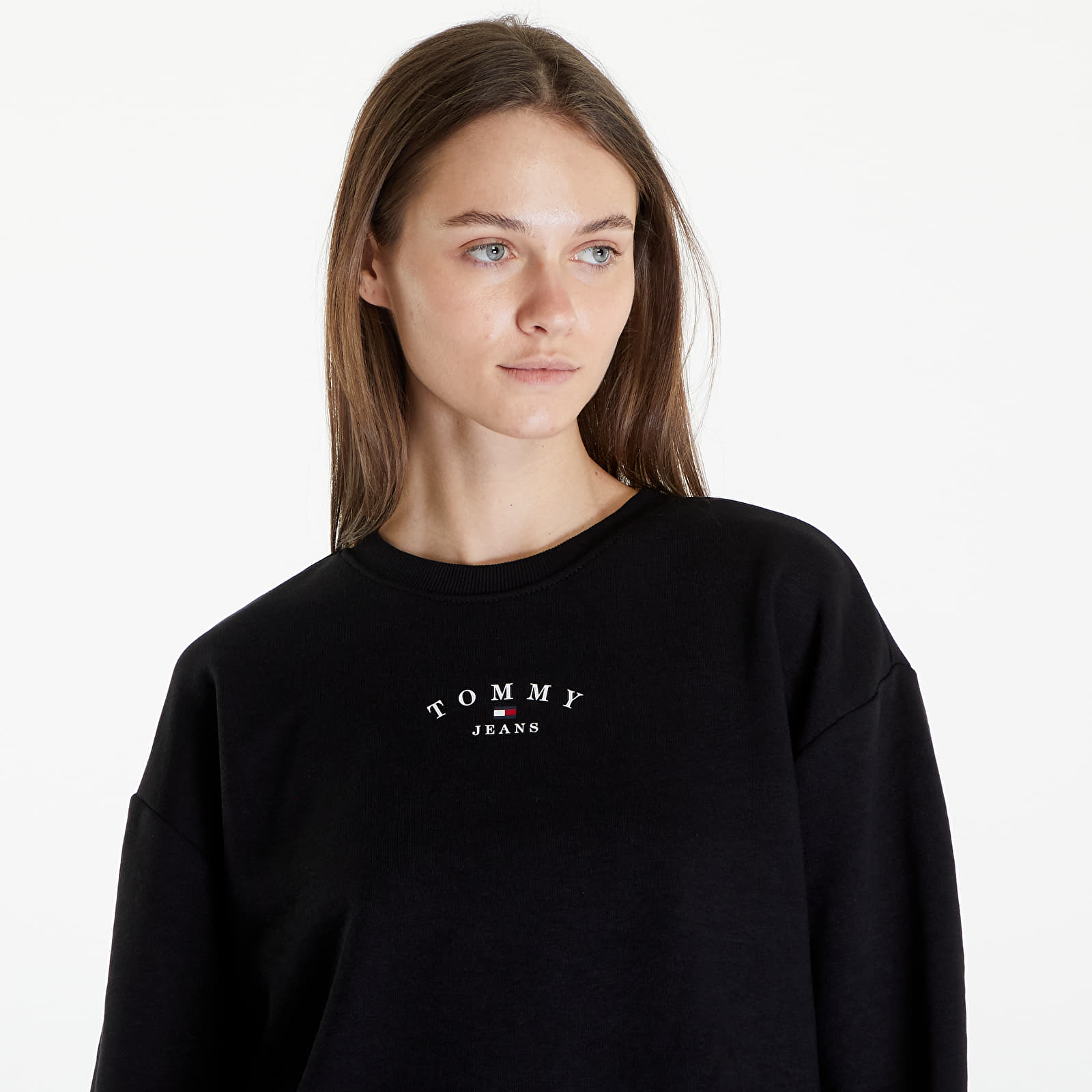 Sweatshirts Tommy Jeans Essential Logo 2 Relaxed Fit Crewneck Black