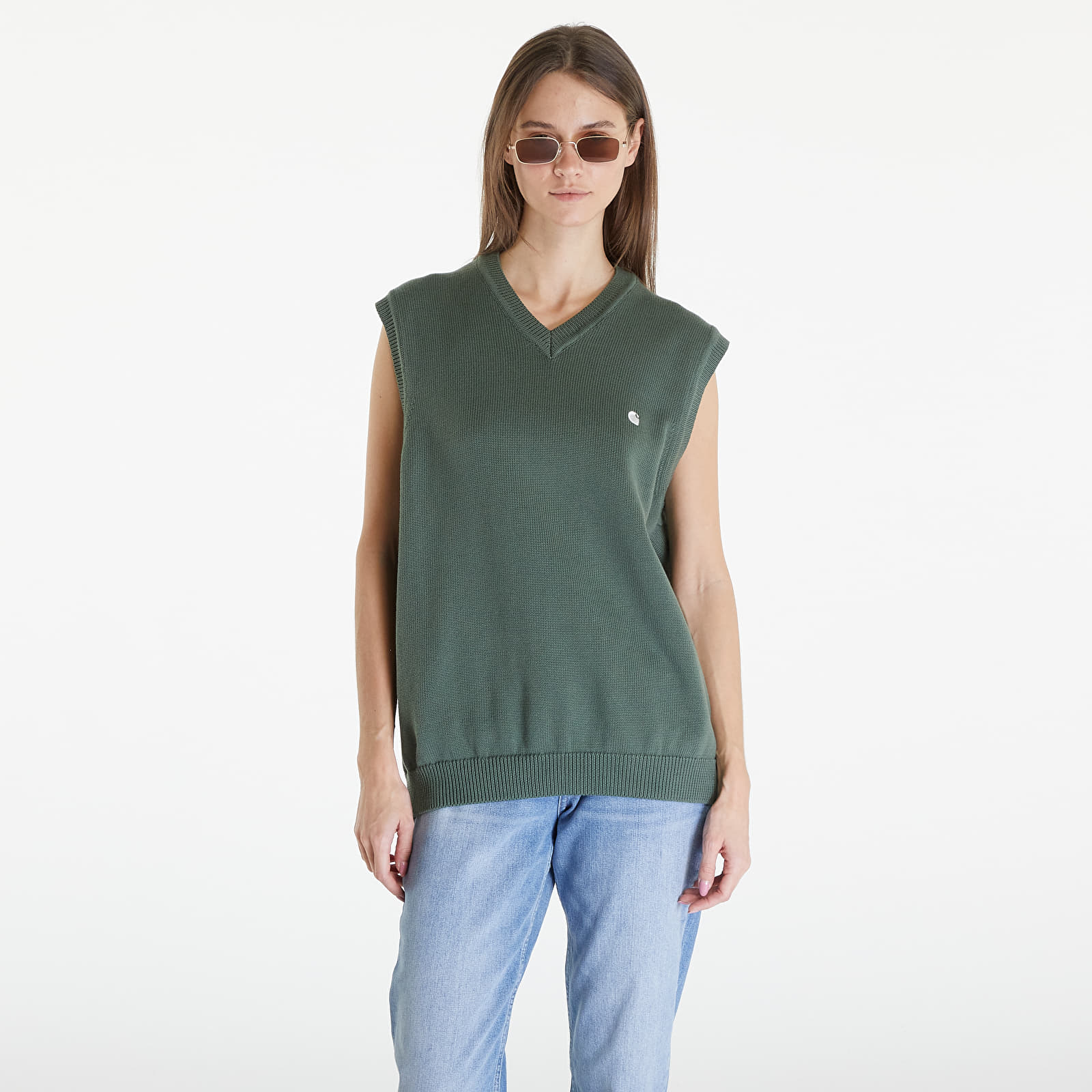 Gilets Carhartt WIP Madison Vest Sweater UNISEX Park/ Wax