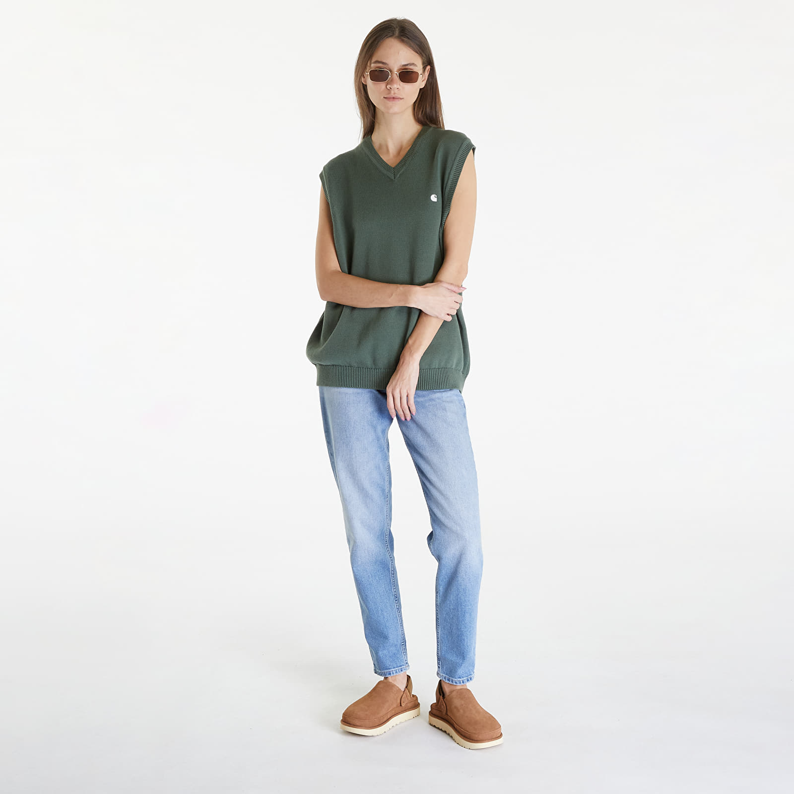 Gilets Carhartt WIP Madison Vest Sweater UNISEX Park/ Wax