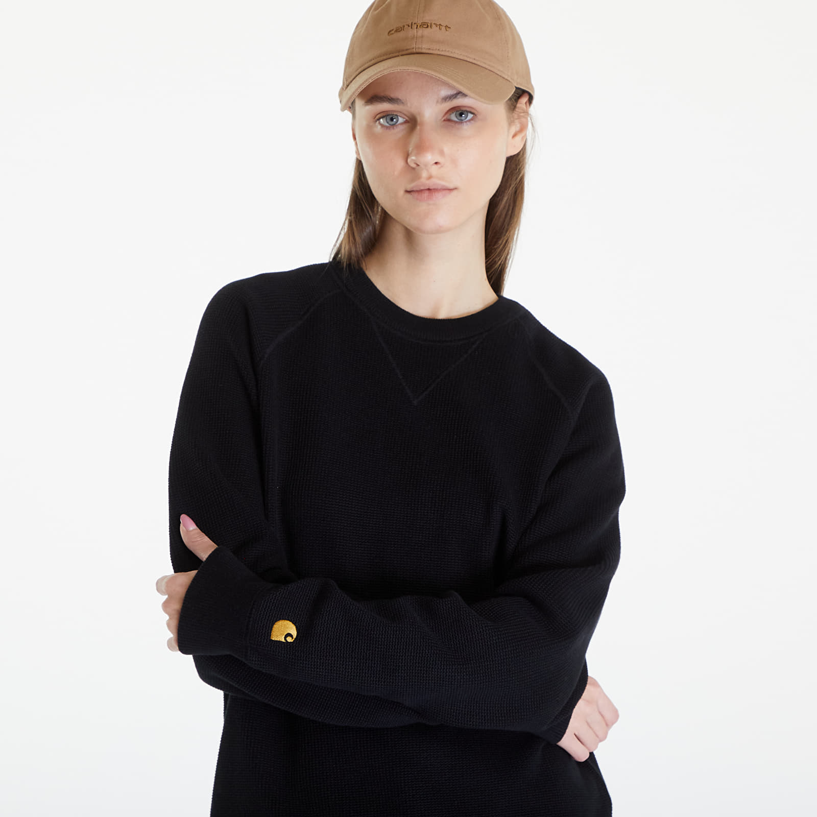 Svetry Carhartt WIP Chase Sweater UNISEX Black/ Gold