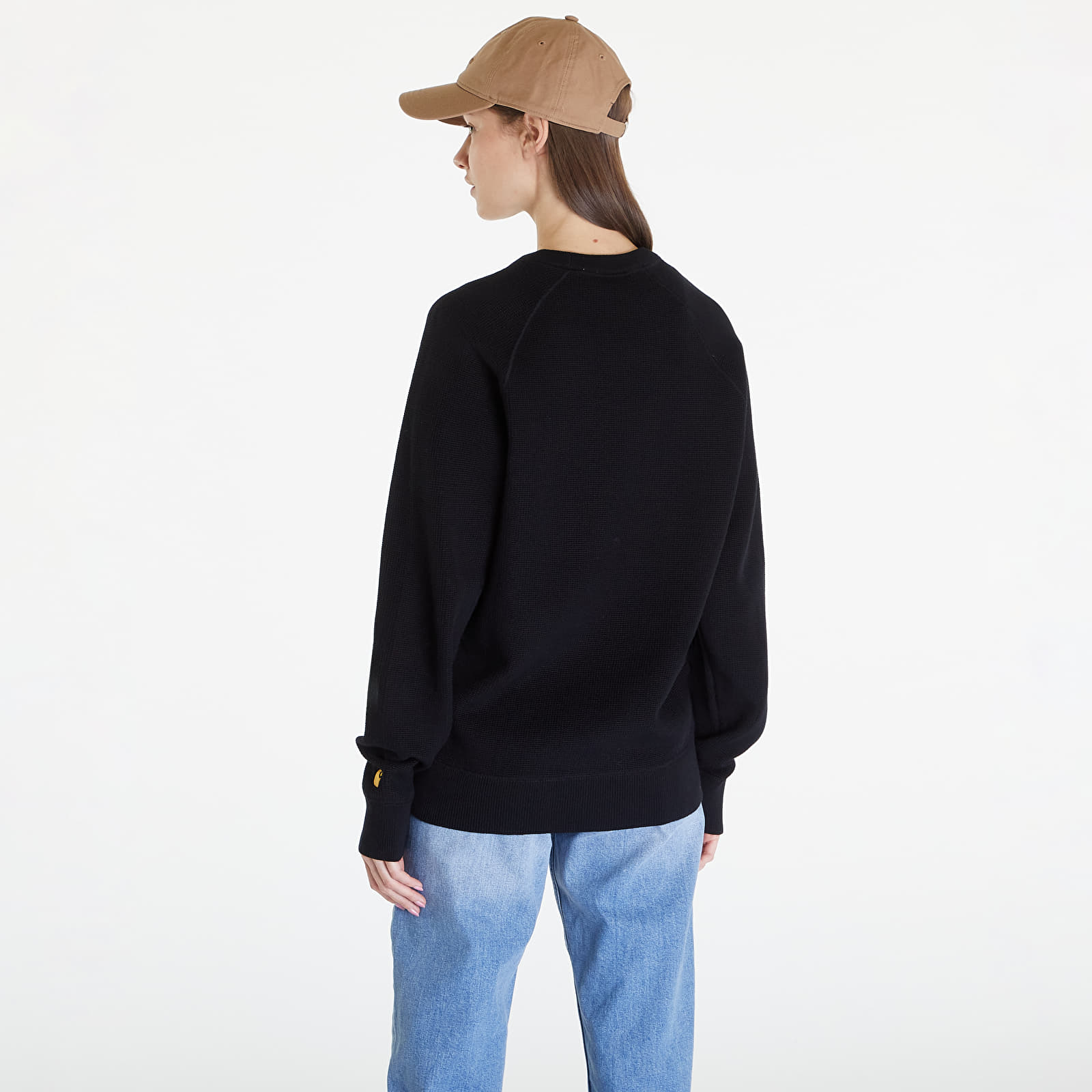 Svetry Carhartt WIP Chase Sweater UNISEX Black/ Gold