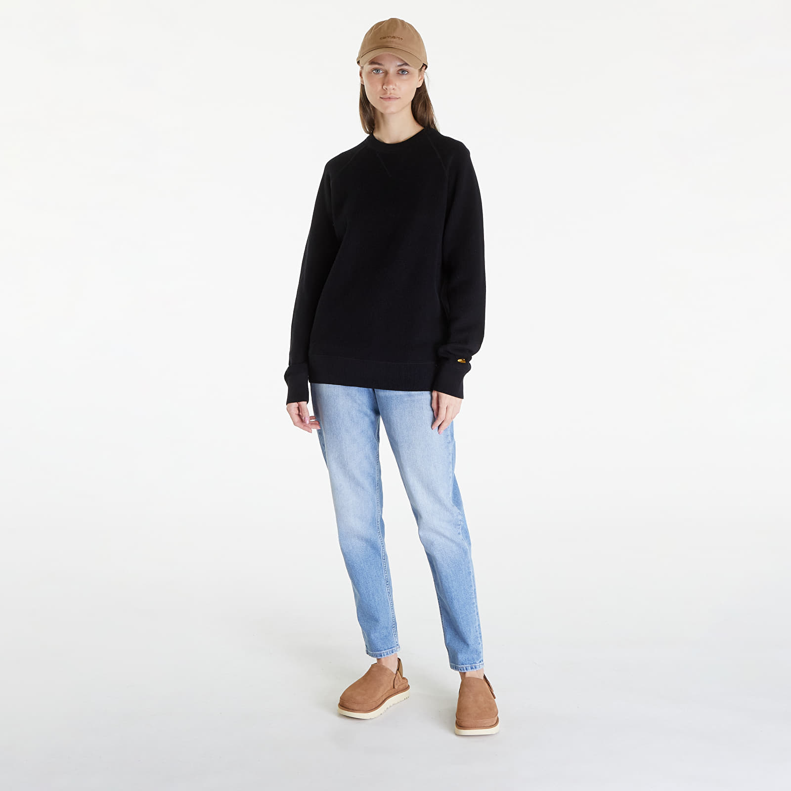 Svetry Carhartt WIP Chase Sweater UNISEX Black/ Gold