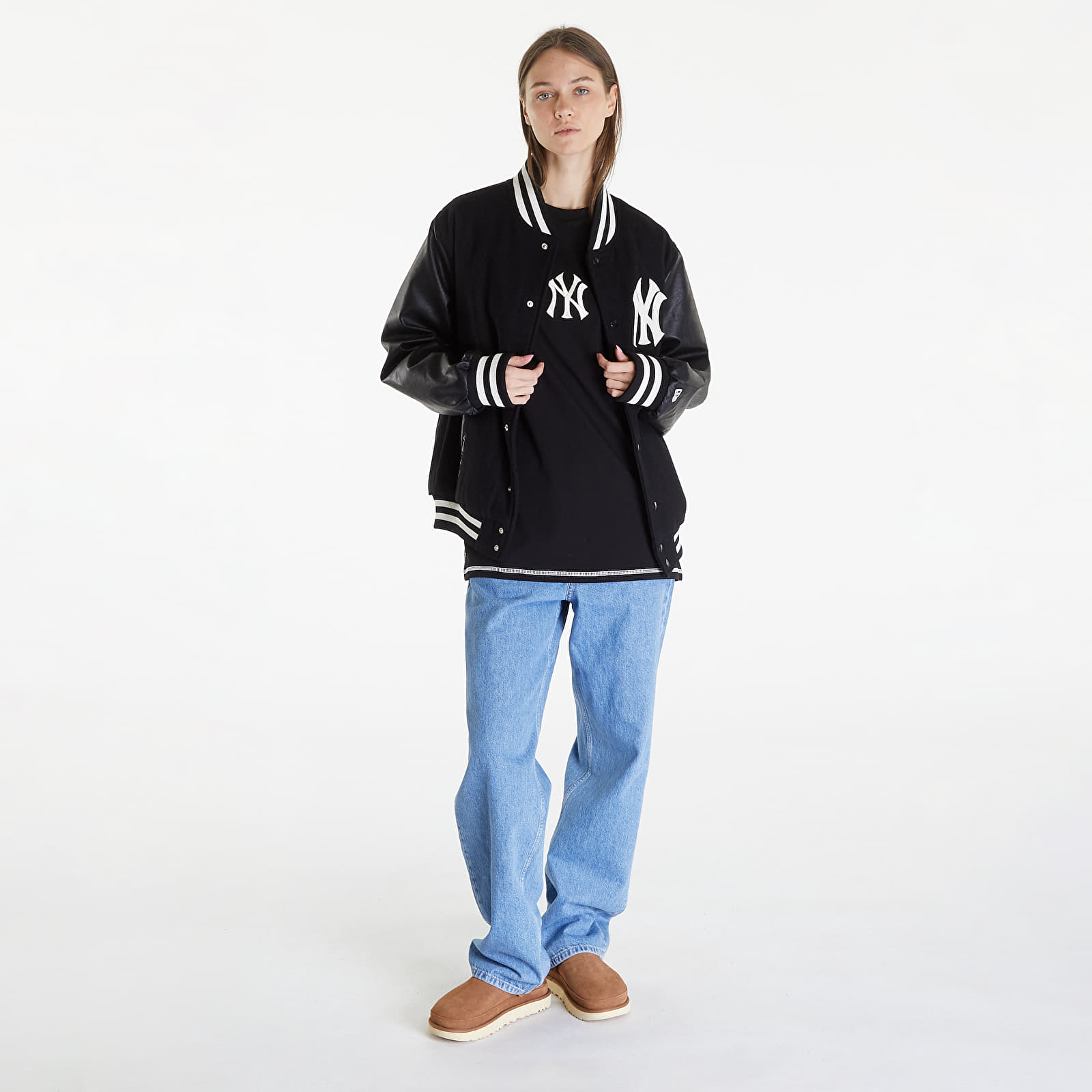 Bomber jackets New Era New York Yankees MLB World Series Varsity Jacket UNISEX Black/ Off White