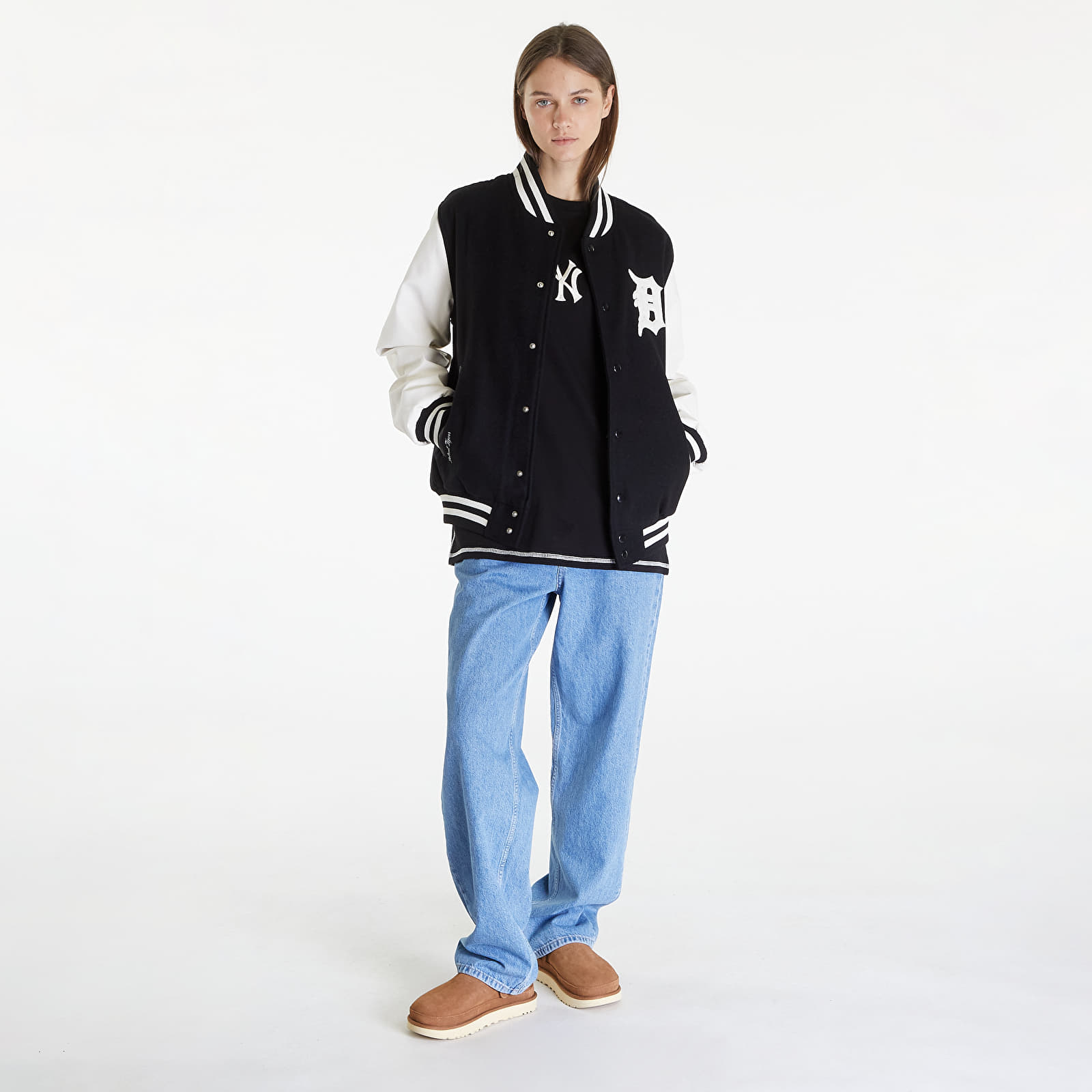 Bomber jackets New Era Detroit Tigers MLB World Series Black Varsity Jacket UNISEX Black/ Off White